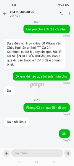 Ảnh đánh giá gái gọi