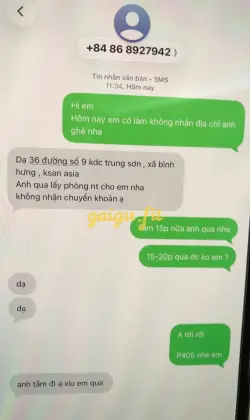 Ảnh đánh giá gái gọi