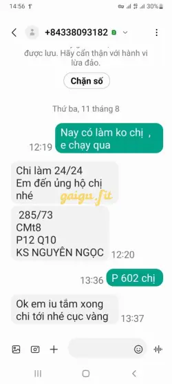 Ảnh đánh giá gái gọi