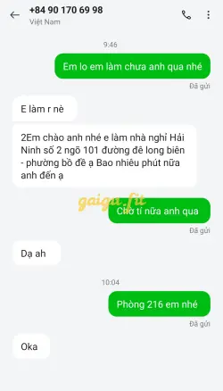Ảnh đánh giá gái gọi