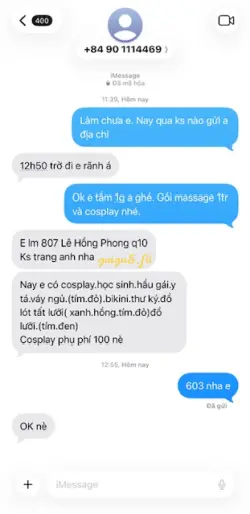 Ảnh đánh giá gái gọi