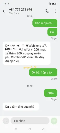 Ảnh đánh giá gái gọi