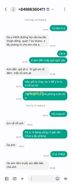 Ảnh đánh giá gái gọi