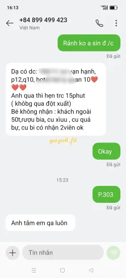 Ảnh đánh giá gái gọi